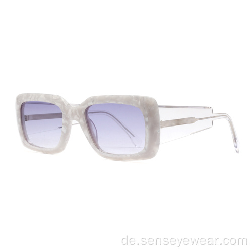 Vintage Custom Logo Frauen Trendy Rechteck quadratische Sonnenbrille